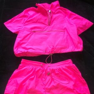 Neon Pink Short Set